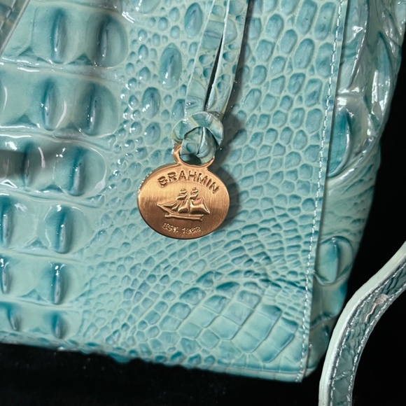 Brahmin Melbourne Crossbody/Satchel in Turquoise - Picture 2 of 9